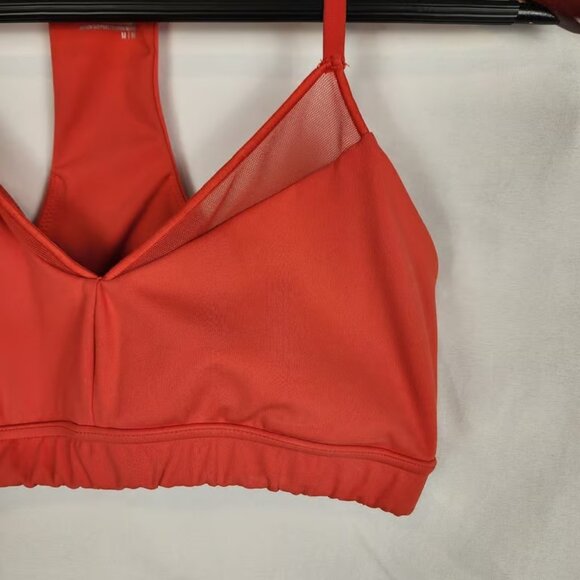 Aerie Offline Goals Mesh V Neck Red Sports Bra Women's Size Medium - Picture 3 of 5